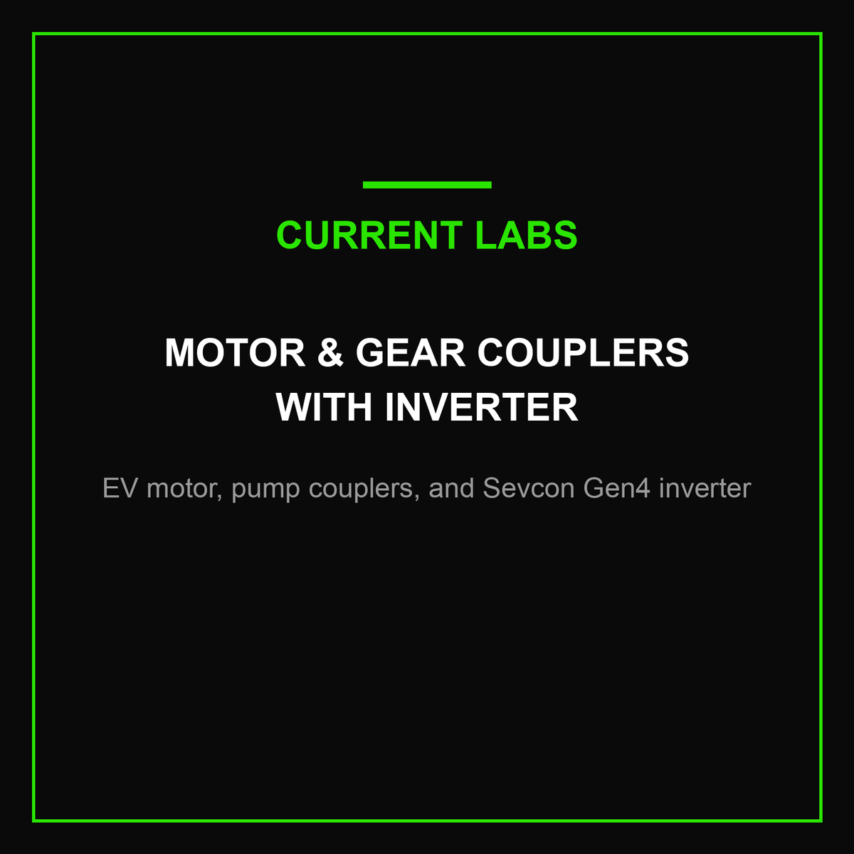 Motor and gear couplers with inverter — one motor channel for a Switchcraft system